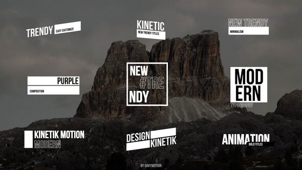 Videohive Typography Titles Pack for After Effcets 42739502 Titles template preview