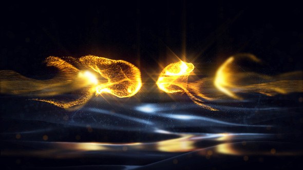 Videohive Gold Particles Logo Logo Stings template preview