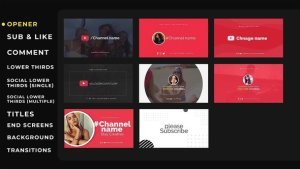 Videohive YouTube Kit 24143386 Openers template preview