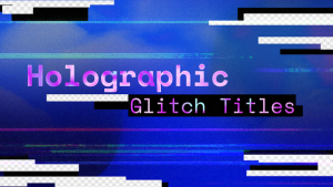 Videohive Holographic Glitch Titles Titles template preview