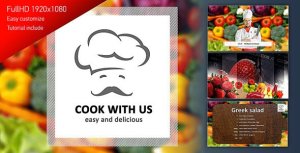 Cook With Us - Cooking TV Show Pack Video Displays template preview