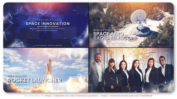 Videohive Space Innovation Presentation Video Displays template preview