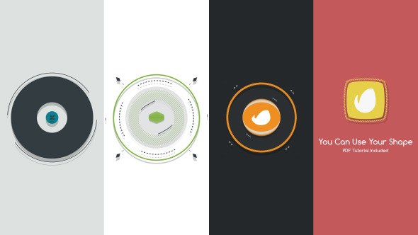 Shapes Logo Reveal Video Displays template preview
