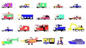 Videohive Animated Transports Elements template preview