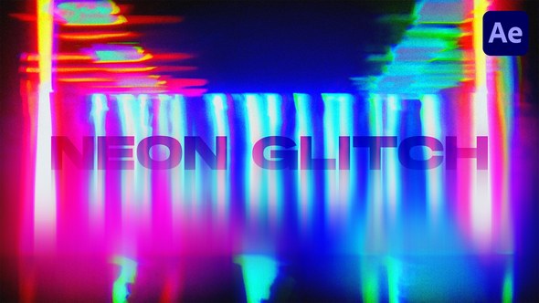 Videohive Neon Glitch Transitions | After Effects Elements template preview