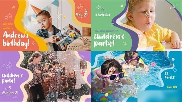 Videohive Kids Party Slideshow | After Effects Openers template preview