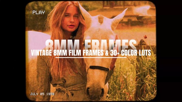 Videohive Vintage 8MM Film Frames & 30+ Color LUTs Elements template preview