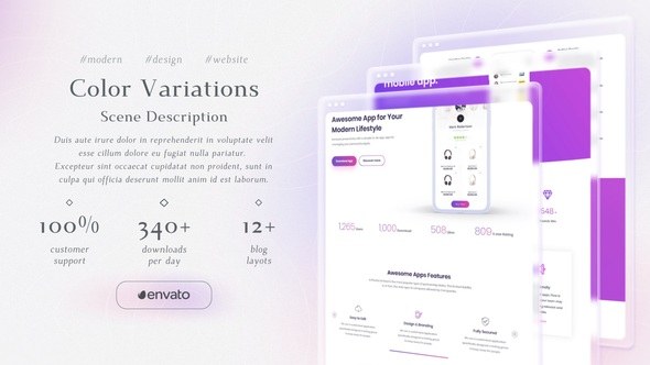 Videohive Glass Website Presentation Product Promo template preview