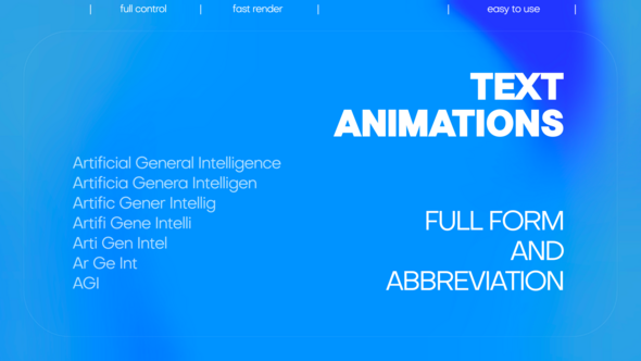 Videohive Text Animations | Abbreviation and Full form Titles template preview