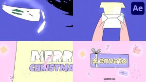 Videohive Christmas Letter Logo Opener for After Effects Openers template preview