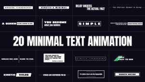 Videohive Minimal Text Animation 47221609 Titles template preview