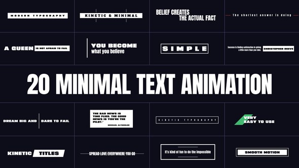 Videohive Minimal Text Animation 47221609 Titles template preview