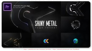 Shiny Metal Logo Reveal Premiere Pro template preview