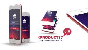 (Product) 7 App Promo Mock-Up Kit v.3 Video Displays template preview