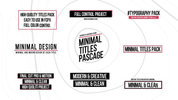 Videohive Minimal Titles | After Effects 36473281 Titles template preview