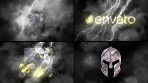 Videohive Lightning Storm & Damage Logo Logo Stings template preview