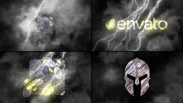 Videohive Lightning Storm & Damage Logo Logo Stings template preview