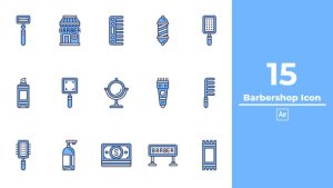 Videohive Barbershop Icon After Effects Elements template preview
