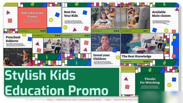 Videohive Stylish Kids Education Slideshow Openers template preview