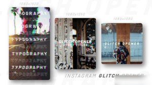Videohive Instagram Glitch Opener 46212645 Openers template preview