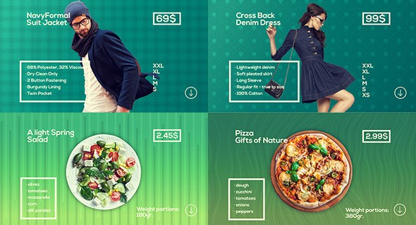 Market Promo Video Displays template preview