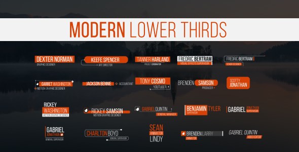 Lower Thirds Video Displays template preview