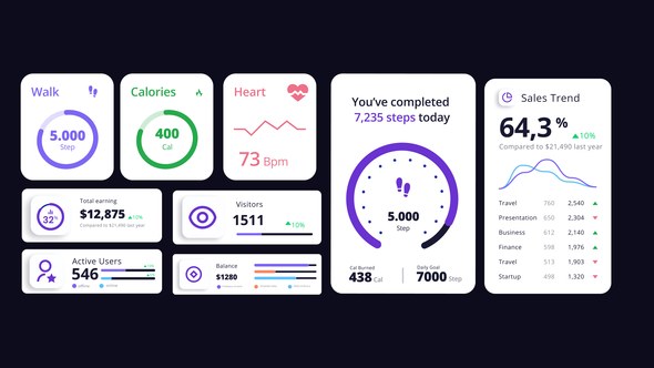 Videohive Counter Infographic Elements template preview