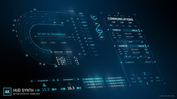 Videohive HUD - Synth Video Displays template preview