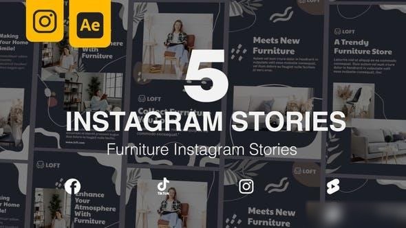 Videohive Furniture Real Estate Instagram Stories Openers template preview
