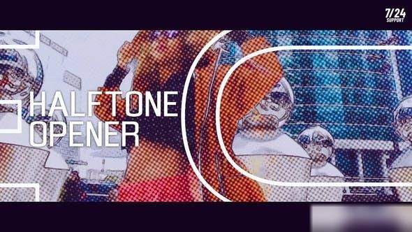Videohive Halftone Opener Openers template preview
