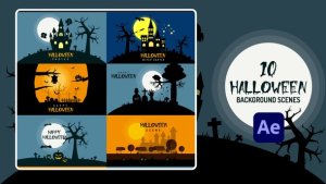 Halloween Background | After Effects Video Displays template preview