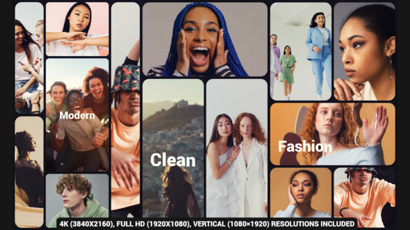 Videohive Bento Multiframe Slideshow Video Displays template preview
