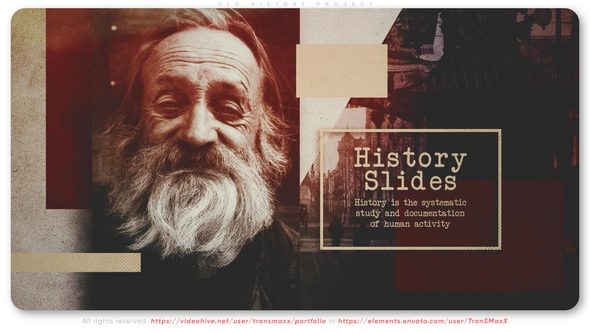 Videohive Old History Project Video Displays template preview