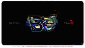 Videohive TV Glitch Logo Animation Logo Stings template preview