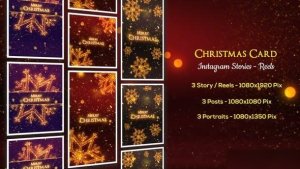 Videohive Christmas Cards - Instagram Stories Openers template preview