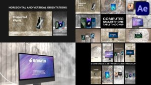 Videohive Computer Smartphone Tablet Mockup for After Effects Openers template preview