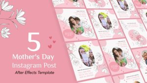 Videohive Mothers Day Instagram Post Openers template preview