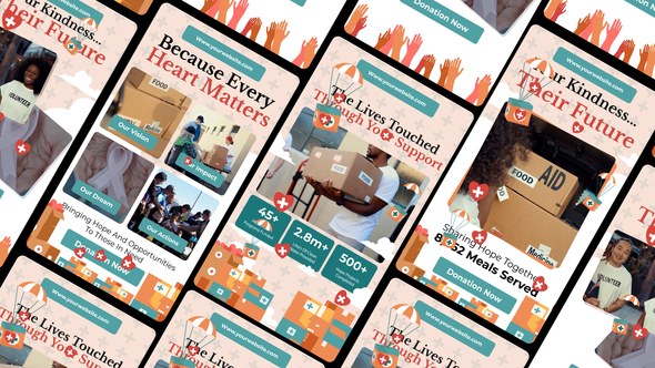 Videohive Charity & Donation Story Elements template preview
