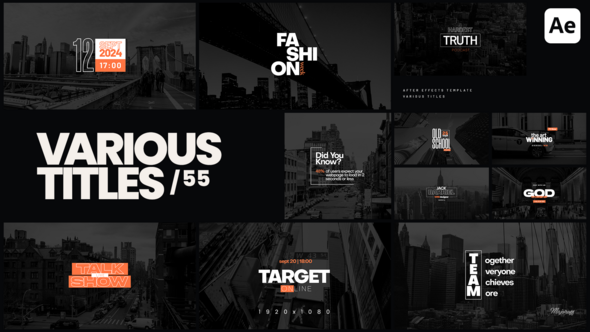 Videohive Various Titles 55 Titles template preview