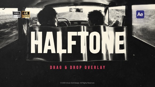 Videohive Halftone Texture Overlay Elements template preview