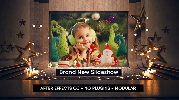 Videohive Christmas Theatre Slideshow Video Displays template preview