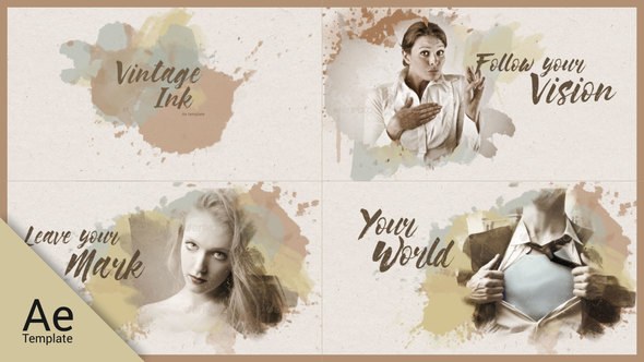 Videohive Vintage Ink Openers template preview