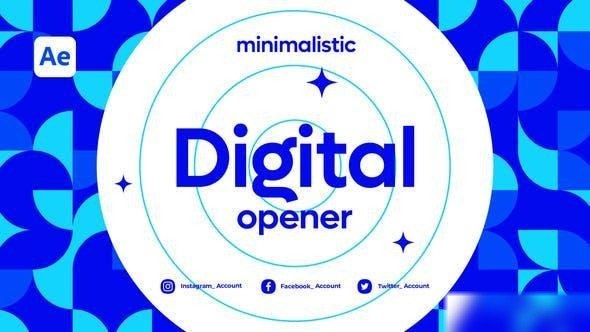 Videohive Minimalistic Digital Opener Openers template preview