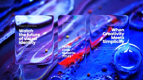 Videohive Clean Liquid Glass Titles Titles template preview