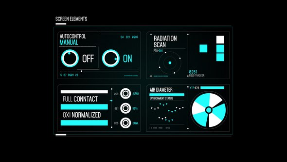 Videohive HUD Screen Autocontrol Infographics template preview
