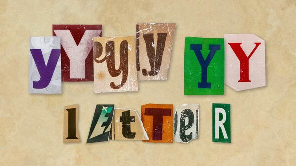 Videohive Ransom Letters - Y Letters Titles template preview