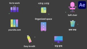 Videohive Office Work Icons And Titles for After Effects Titles template preview