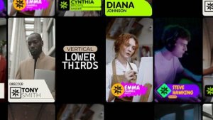 Videohive Vertical Lower Thirds 59716536 Elements template preview