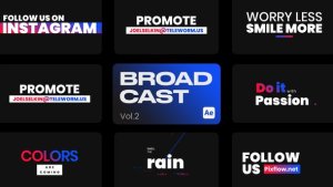 Videohive Broadcast Titles II for After Effects Titles template preview
