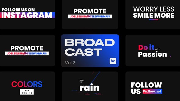 Videohive Broadcast Titles II for After Effects Titles template preview